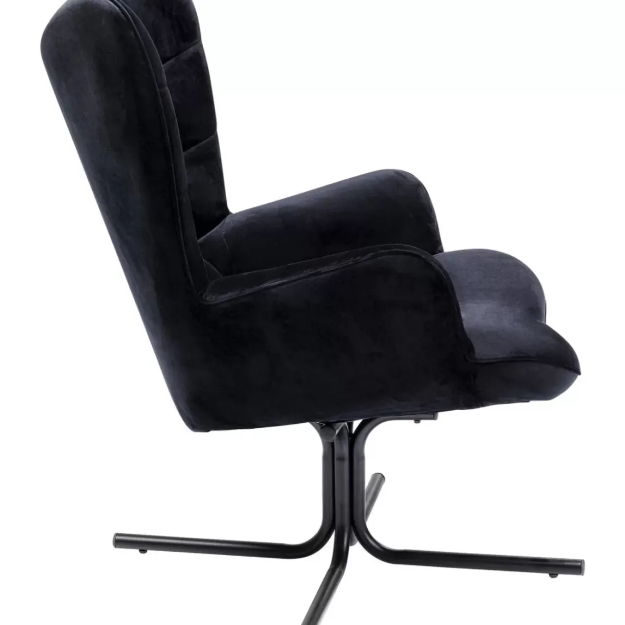 Sessel-KARE Design Drehsessel Oscar Velvet Schwarz