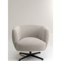 Sessel-KARE Design Drehsessel Peony Grau