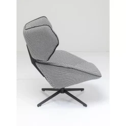 Sessel-KARE Design Drehsessel Toledo Schwarz Weiss