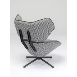 Sessel-KARE Design Drehsessel Toledo Schwarz Weiss