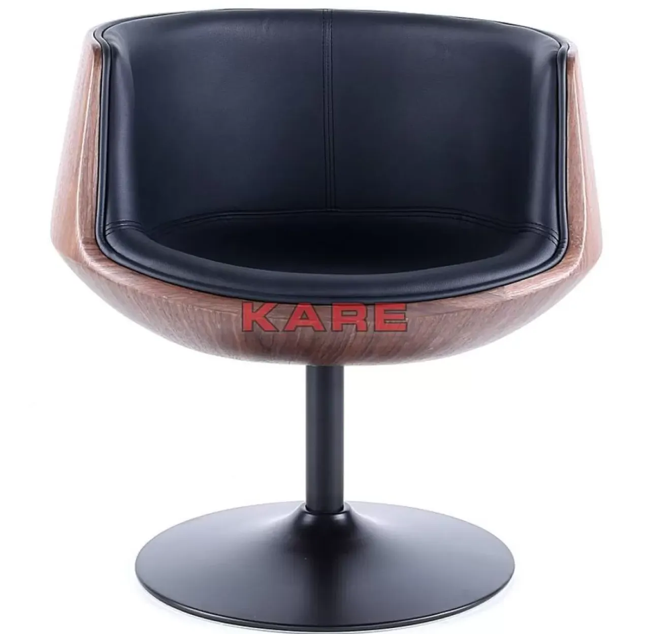 Stühle-KARE Design Drehstuhl Club Walnut