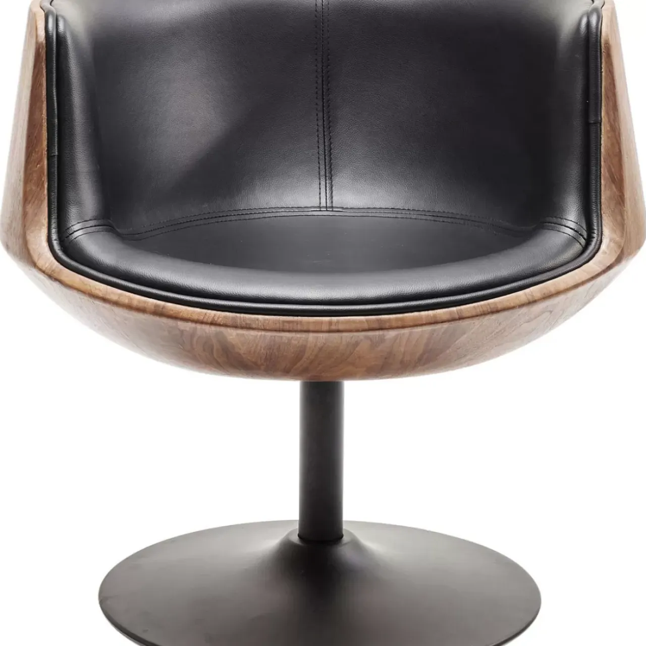 Stühle-KARE Design Drehstuhl Club Walnut