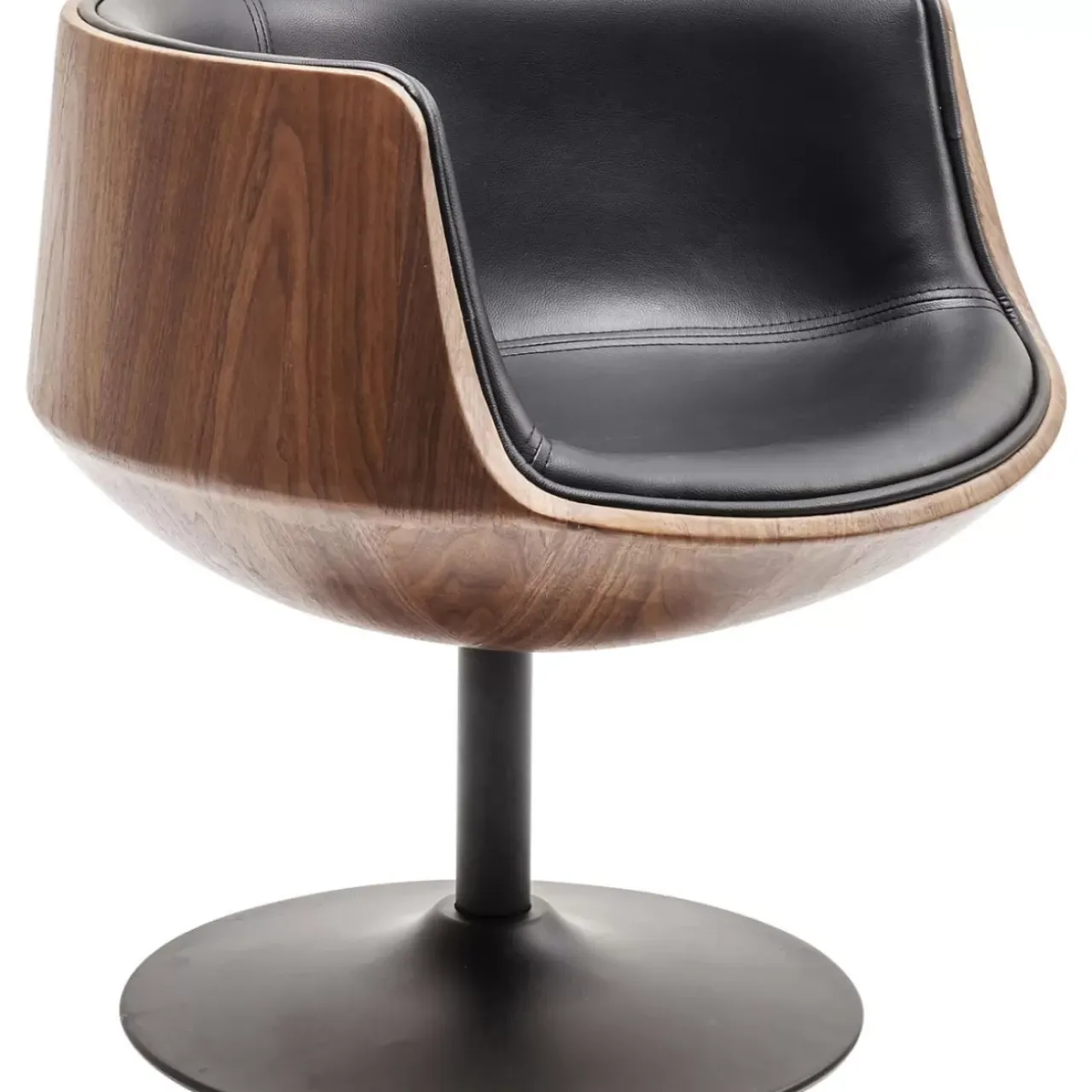 Stühle-KARE Design Drehstuhl Club Walnut
