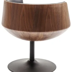 Stühle-KARE Design Drehstuhl Club Walnut