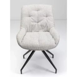Stühle-KARE Design Drehstuhl Lori Grau Braun
