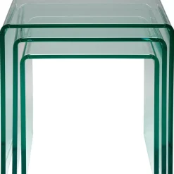 Tische-KARE Design Dreisatztisch Clear Club