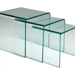 Tische-KARE Design Dreisatztisch Clear Club