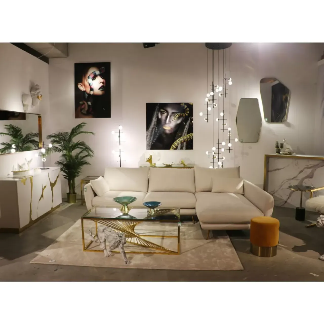 Sofas & Couches-KARE Design Ecksofa Amalfi Rechts Creme 275Cm