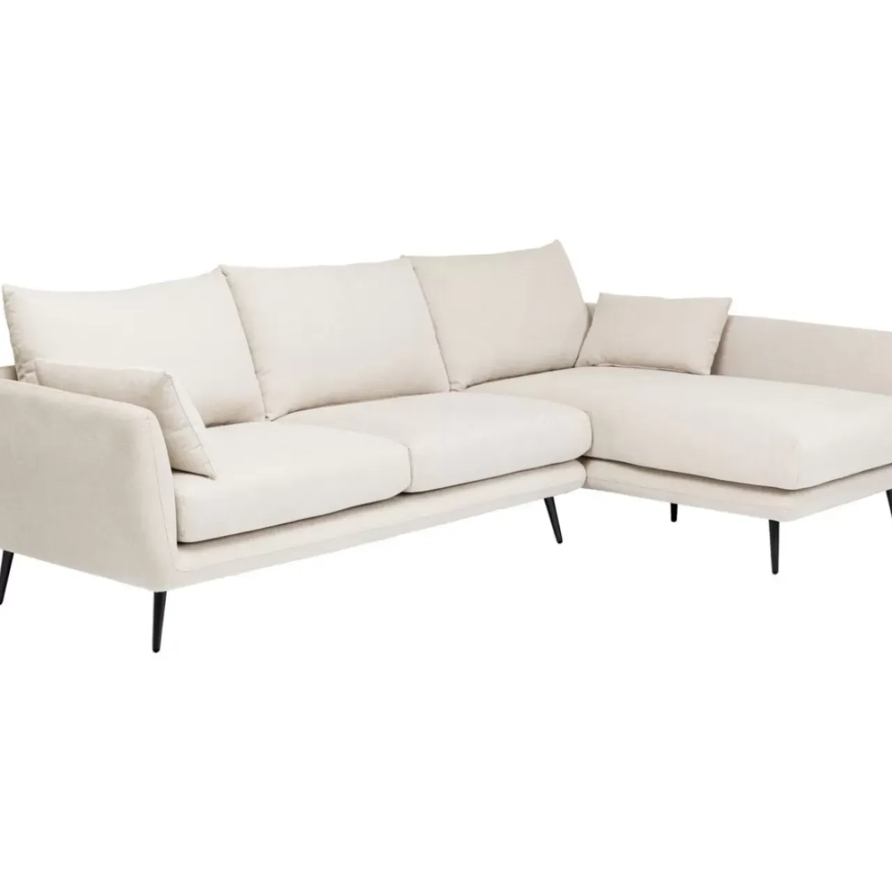 Sofas & Couches-KARE Design Ecksofa Amalfi Rechts Creme 275Cm