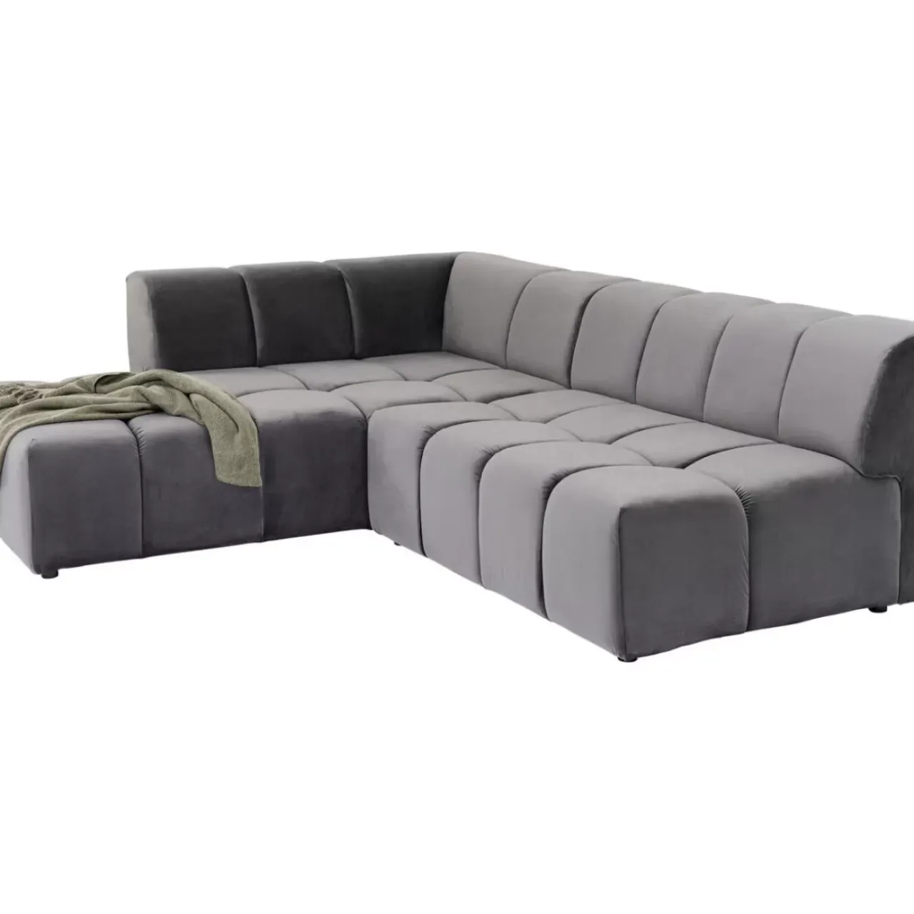 Sofas & Couches-KARE Design Ecksofa Belami Grau Links