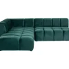 Sofas & Couches-KARE Design Ecksofa Belami Velvet Dunkelgrun Links 265Cm