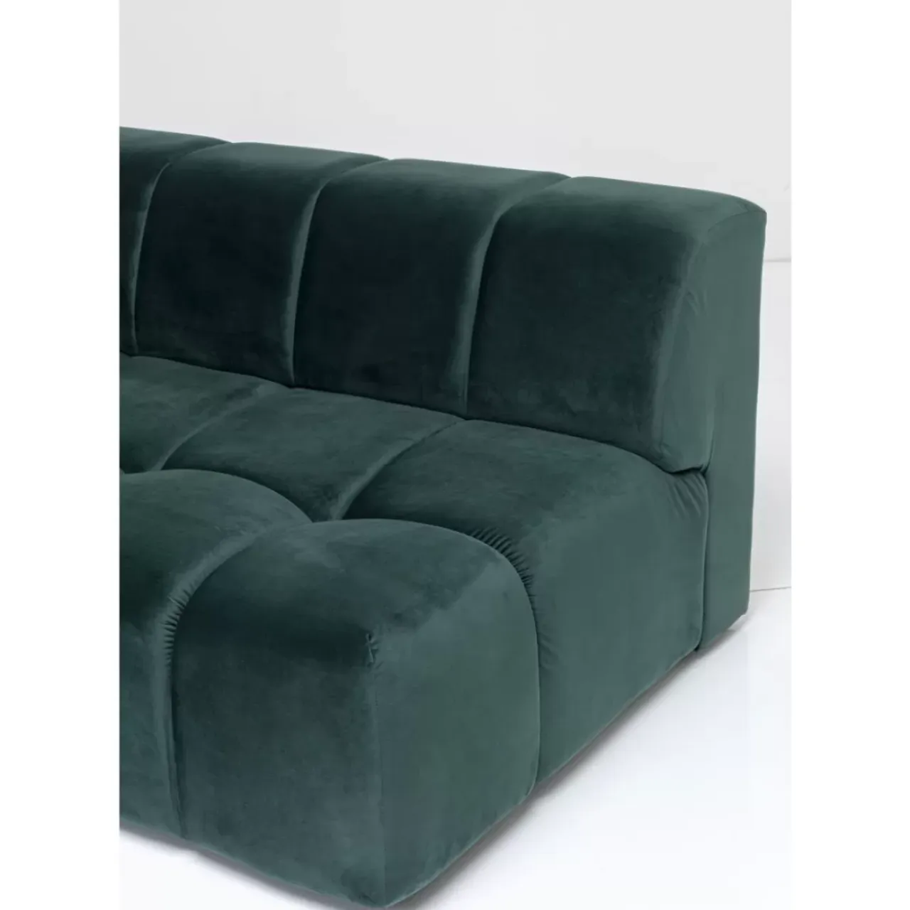 Sofas & Couches-KARE Design Ecksofa Belami Velvet Dunkelgrun Links 265Cm
