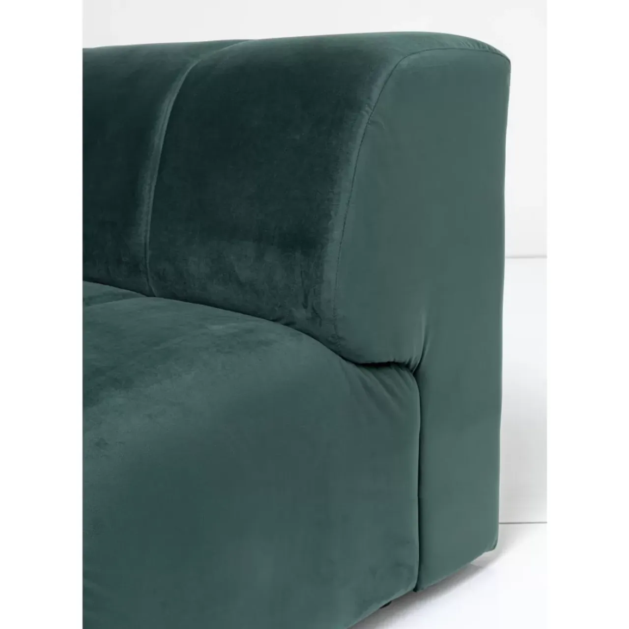 Sofas & Couches-KARE Design Ecksofa Belami Velvet Dunkelgrun Links 265Cm