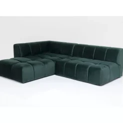 Sofas & Couches-KARE Design Ecksofa Belami Velvet Dunkelgrun Links 265Cm