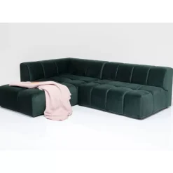 Sofas & Couches-KARE Design Ecksofa Belami Velvet Dunkelgrun Links 265Cm