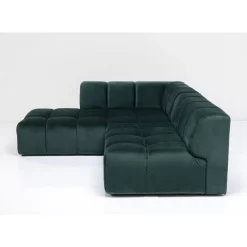 Sofas & Couches-KARE Design Ecksofa Belami Velvet Dunkelgrun Links 265Cm