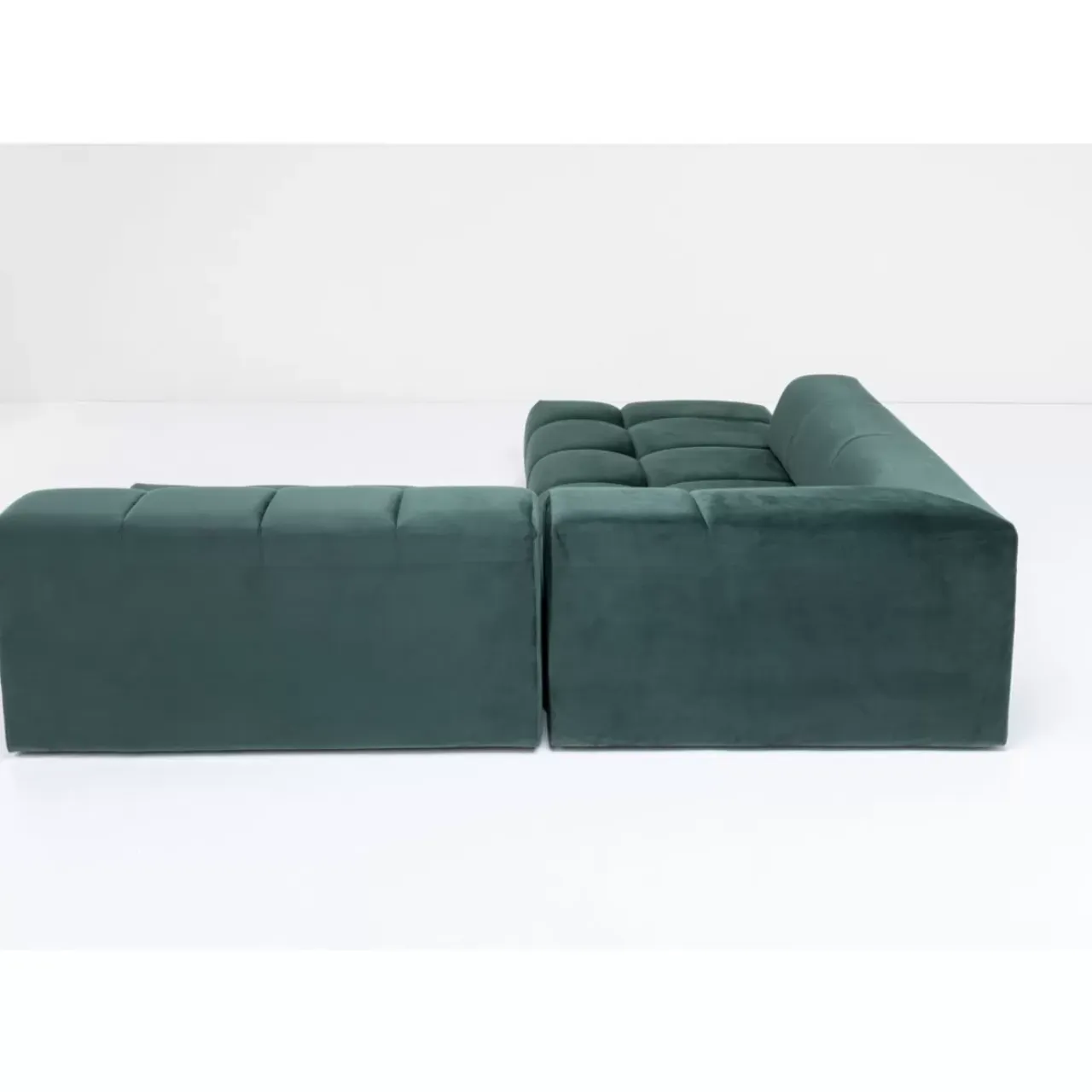 Sofas & Couches-KARE Design Ecksofa Belami Velvet Dunkelgrun Links 265Cm