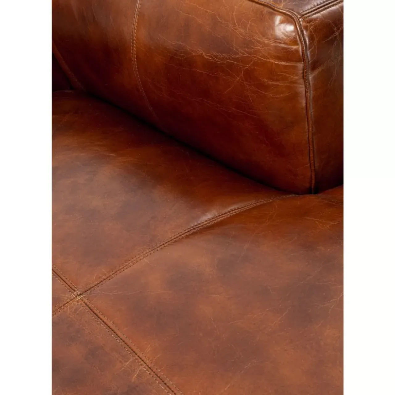 Sofas & Couches-KARE Design Ecksofa Cubetto Leder Braun