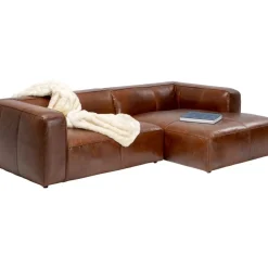 Sofas & Couches-KARE Design Ecksofa Cubetto Leder Braun