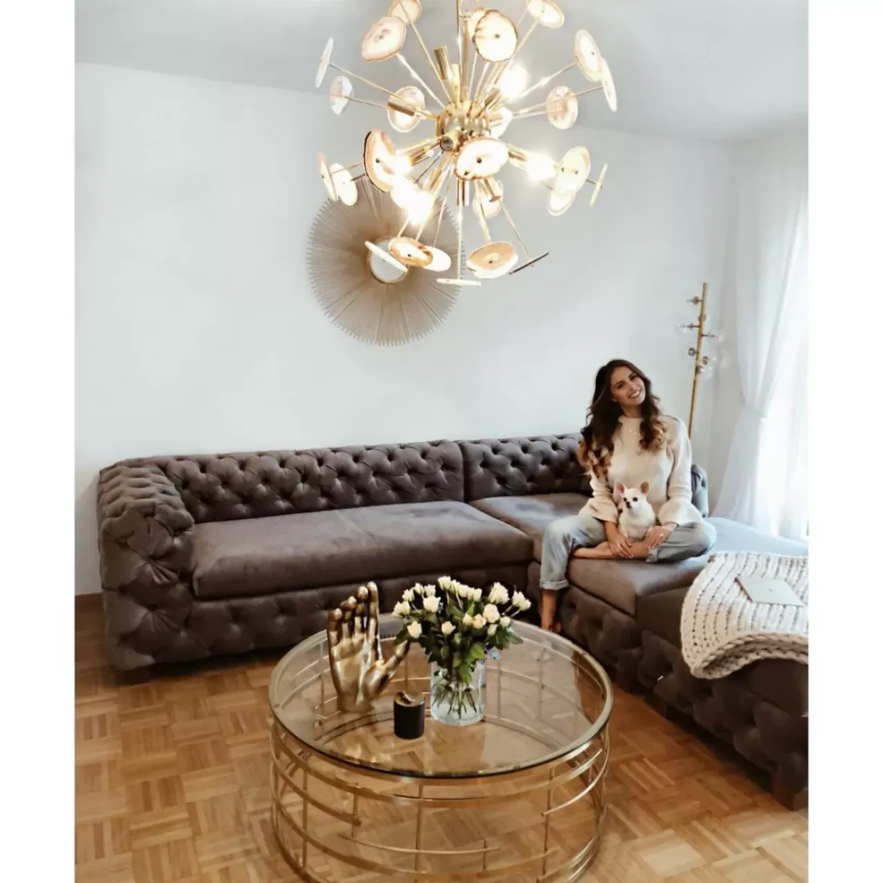 Sofas & Couches-KARE Design Ecksofa Desire Velvet Silbergrau R