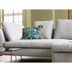 Sofas & Couches-KARE Design Ecksofa Gianni Cord Grau Rechts
