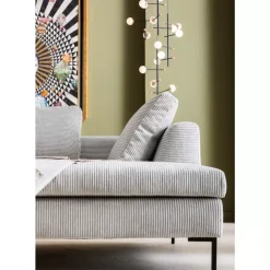 Sofas & Couches-KARE Design Ecksofa Gianni Cord Grau Rechts