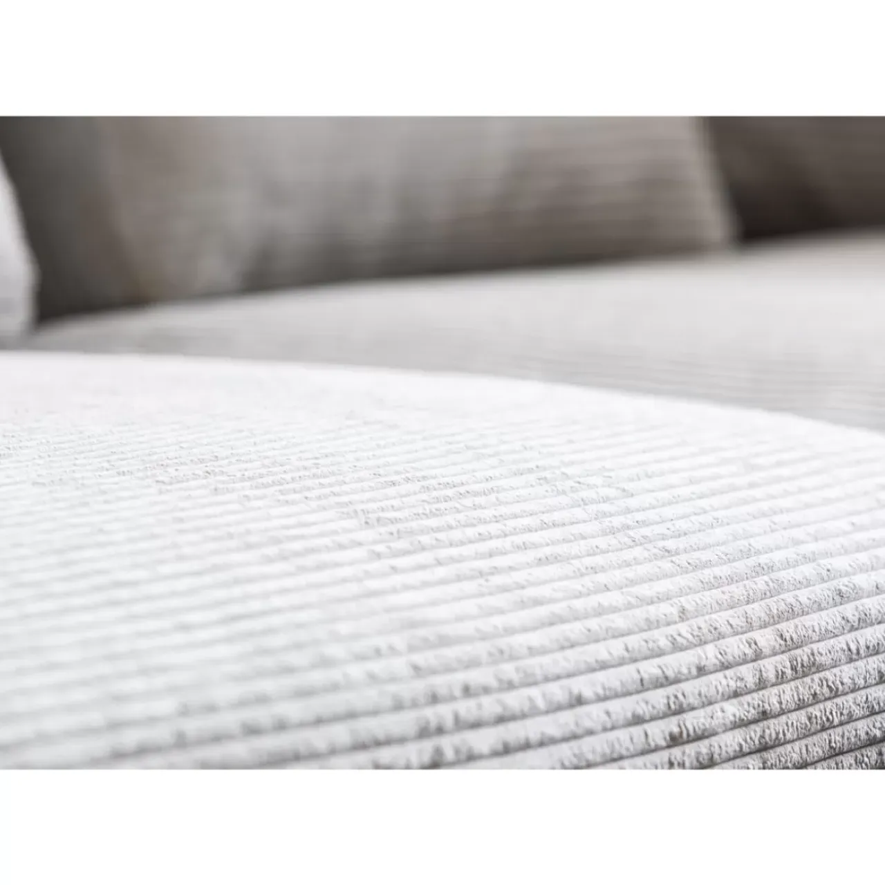Sofas & Couches-KARE Design Ecksofa Gianni Cord Grau Rechts