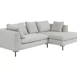 Sofas & Couches-KARE Design Ecksofa Gianni Cord Grau Rechts