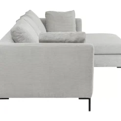 Sofas & Couches-KARE Design Ecksofa Gianni Cord Grau Rechts