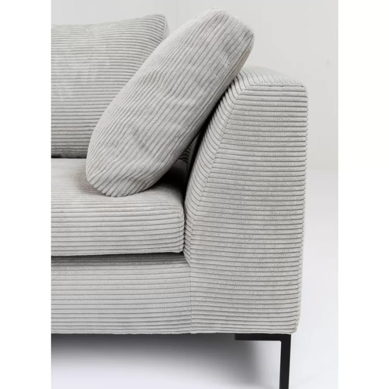 Sofas & Couches-KARE Design Ecksofa Gianni Cord Grau Links