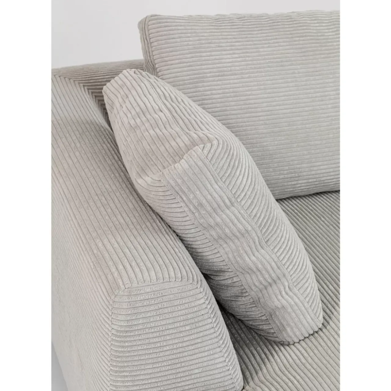 Sofas & Couches-KARE Design Ecksofa Gianni Cord Grau Links