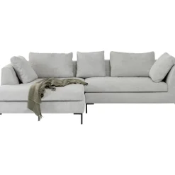 Sofas & Couches-KARE Design Ecksofa Gianni Cord Grau Links