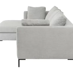 Sofas & Couches-KARE Design Ecksofa Gianni Cord Grau Links