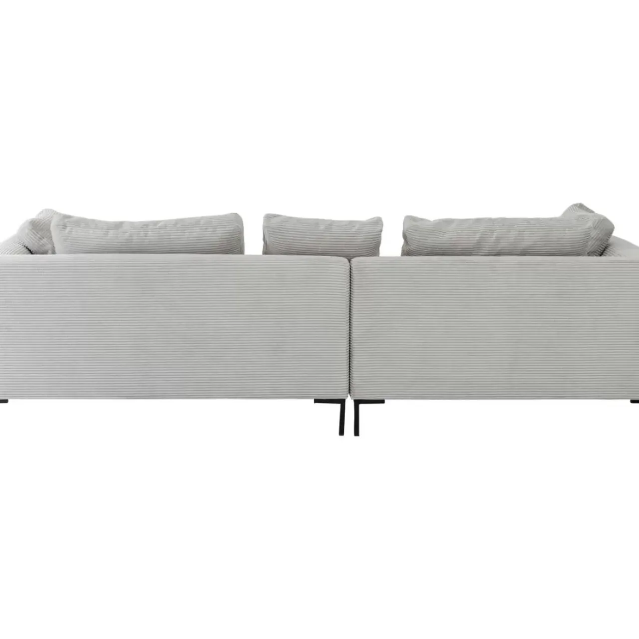 Sofas & Couches-KARE Design Ecksofa Gianni Cord Grau Links