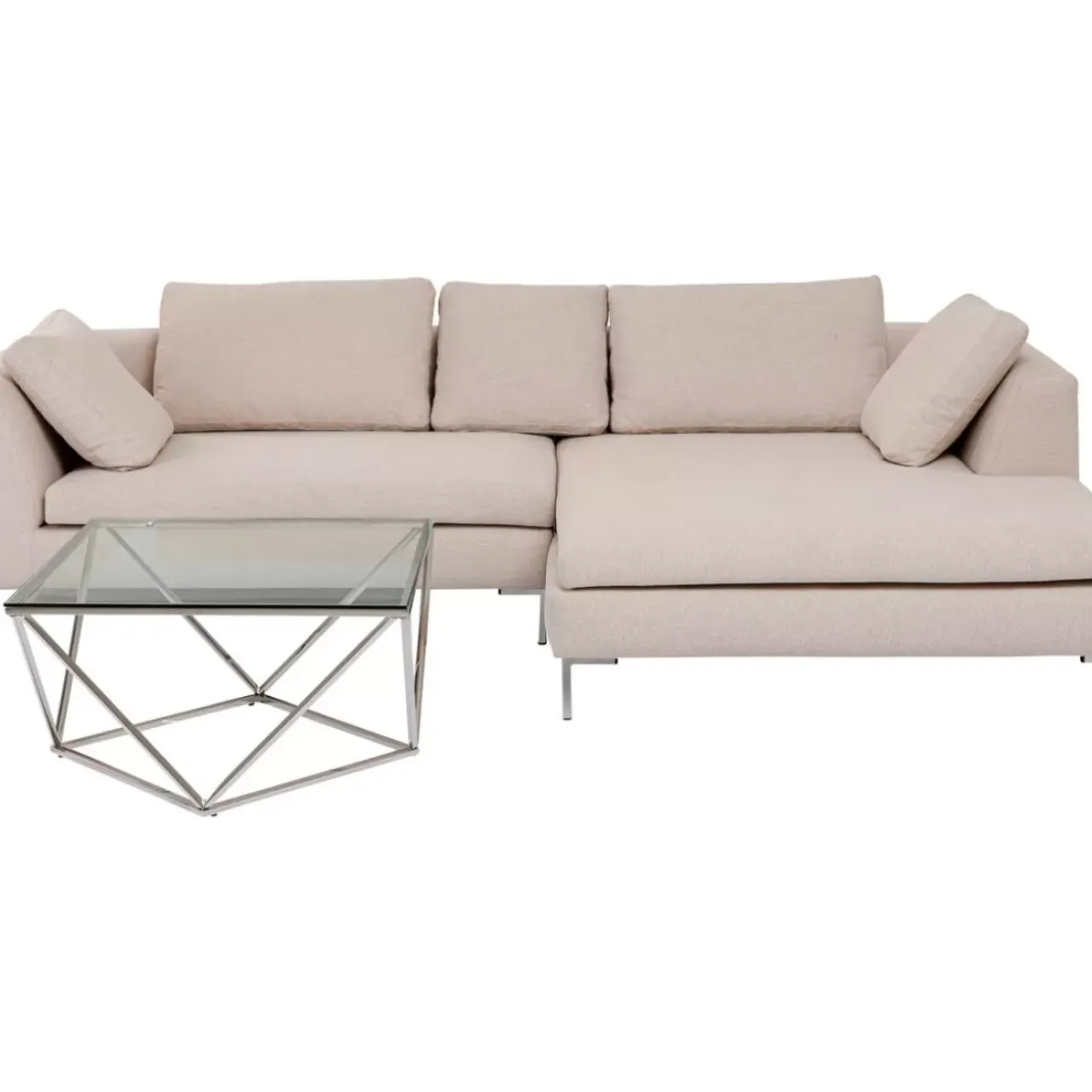 Sofas & Couches-KARE Design Ecksofa Gianni Creme Rechts