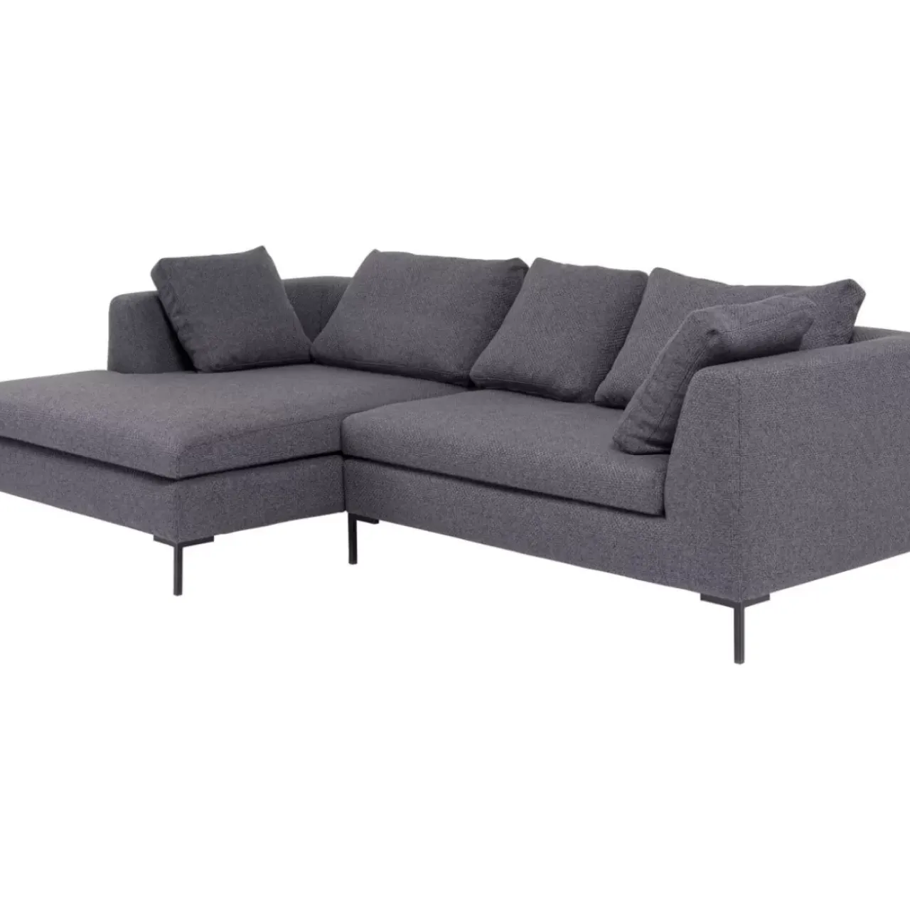 Sofas & Couches-KARE Design Ecksofa Gianni Dolce Dunkelgrau Links