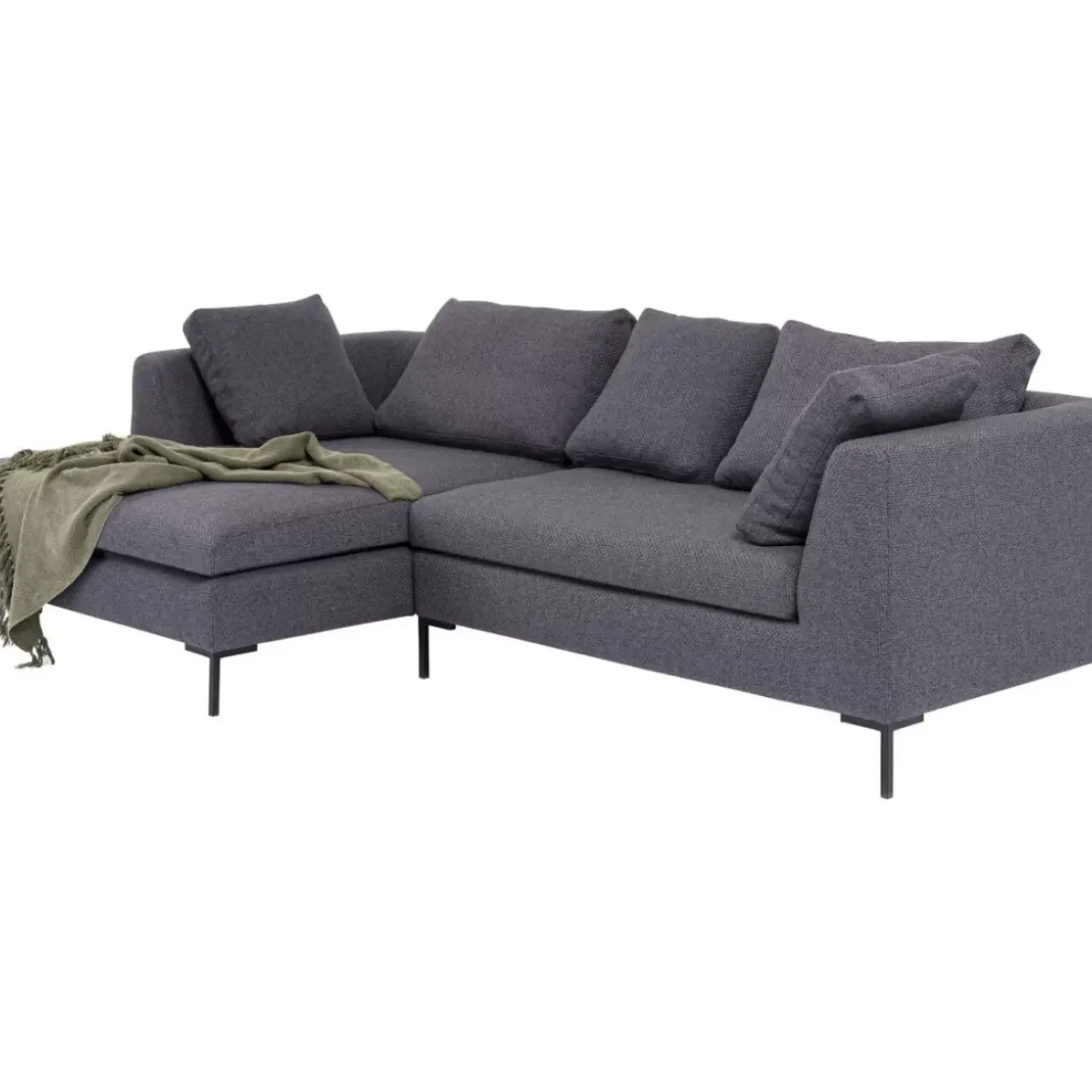 Sofas & Couches-KARE Design Ecksofa Gianni Dolce Dunkelgrau Links