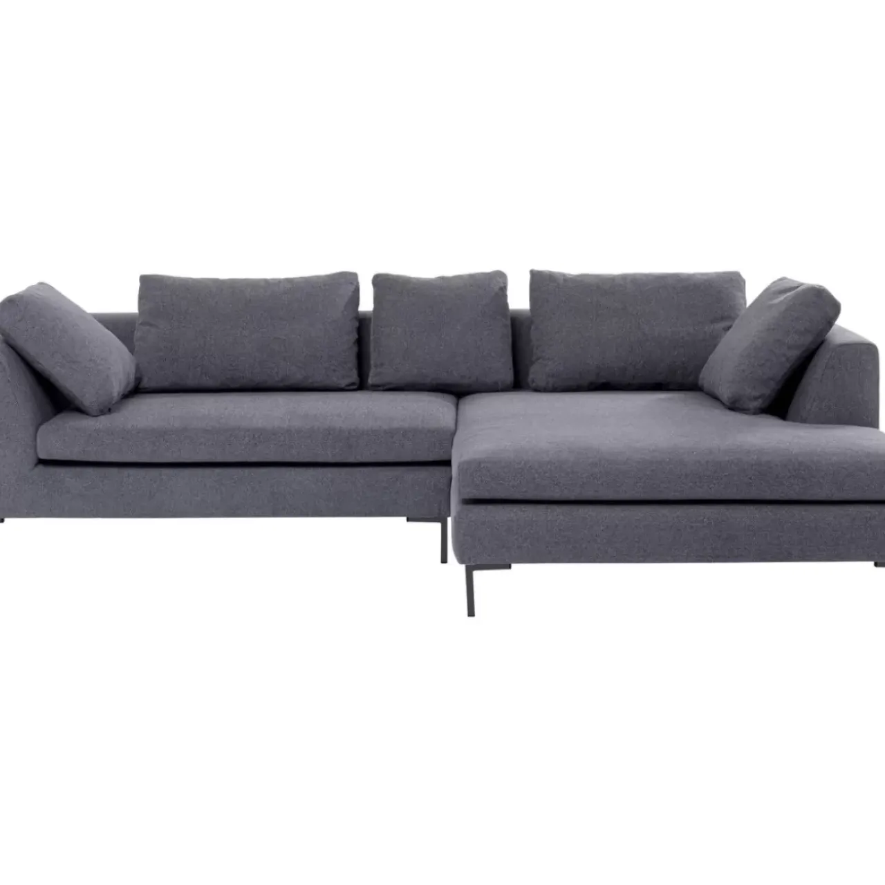 Sofas & Couches-KARE Design Ecksofa Gianni Grau Rechts