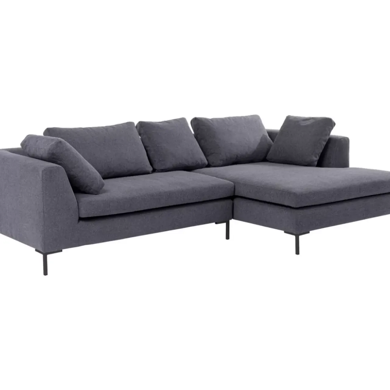 Sofas & Couches-KARE Design Ecksofa Gianni Grau Rechts