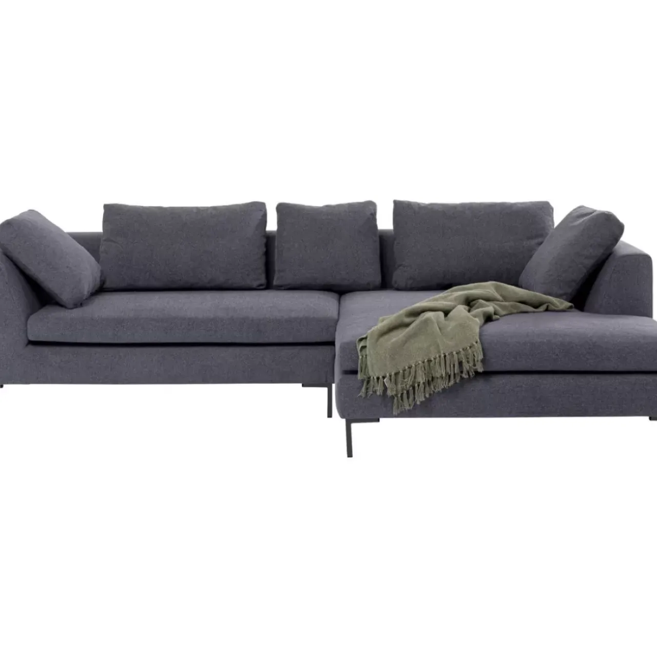 Sofas & Couches-KARE Design Ecksofa Gianni Grau Rechts