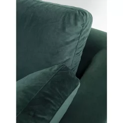 Sofas & Couches-KARE Design Ecksofa Gianni Small Velvet Dunkelgrun Links