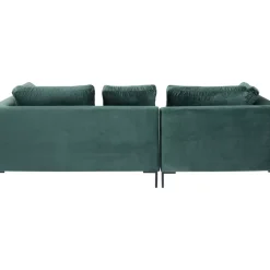 Sofas & Couches-KARE Design Ecksofa Gianni Small Velvet Dunkelgrun Links