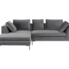Sofas & Couches-KARE Design Ecksofa Gianni Small Velvet Grau Links