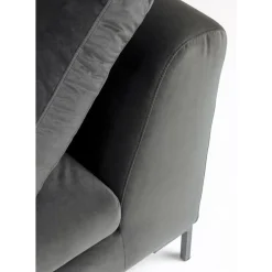 Sofas & Couches-KARE Design Ecksofa Gianni Small Velvet Grau Links