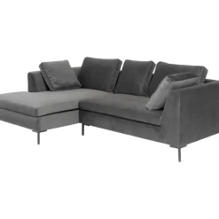 Sofas & Couches-KARE Design Ecksofa Gianni Small Velvet Grau Links