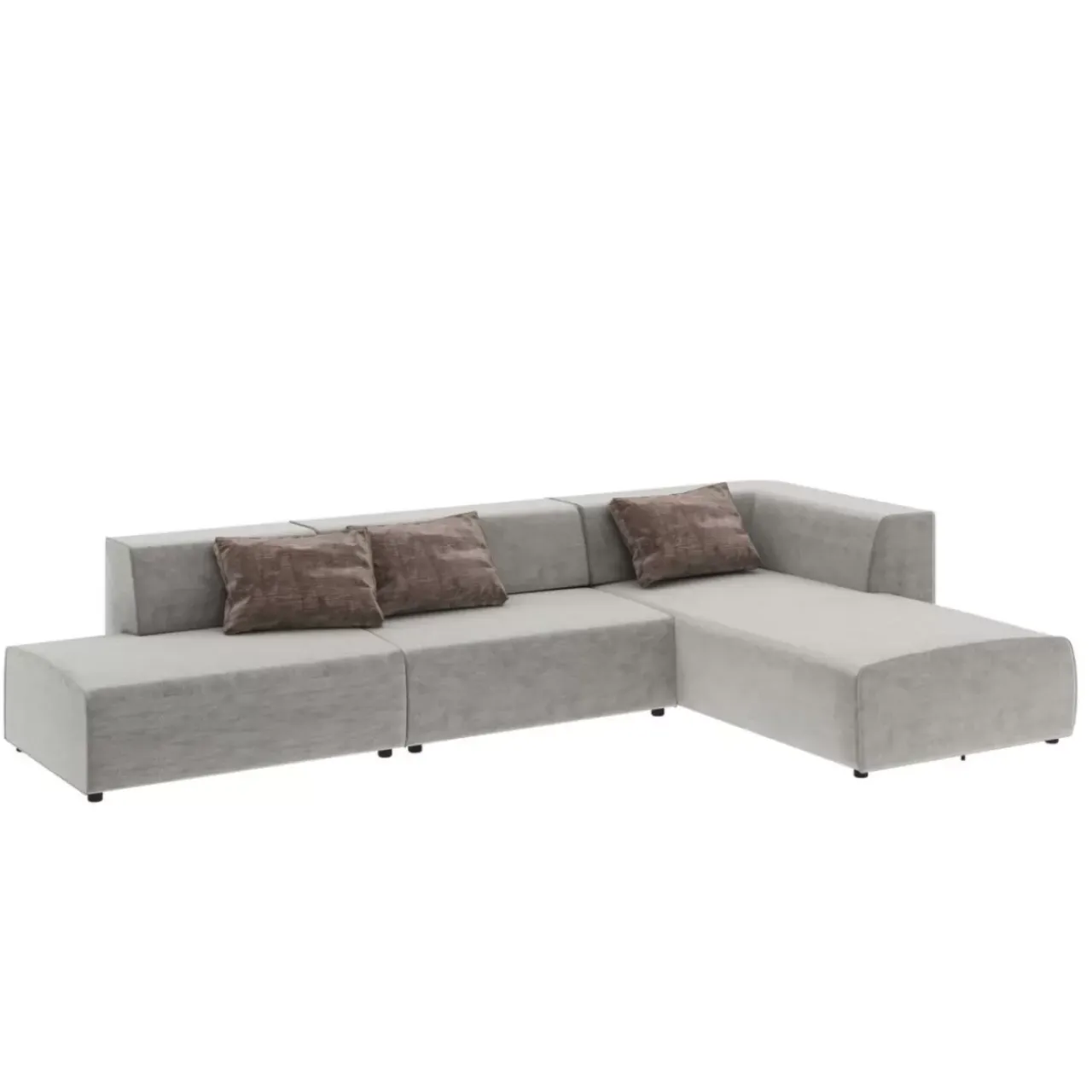 Sofas & Couches-KARE Design Ecksofa Infinity Atlanta Grau 357Cm