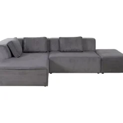 Sofas & Couches-KARE Design Ecksofa Infinity Ottomane Cord Grau Links