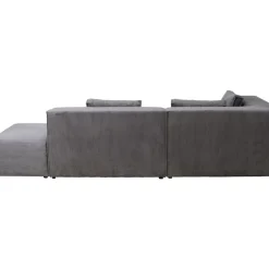 Sofas & Couches-KARE Design Ecksofa Infinity Ottomane Cord Grau Links