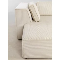 Sofas & Couches-KARE Design Ecksofa Infinity Ottomane Cord Creme Links