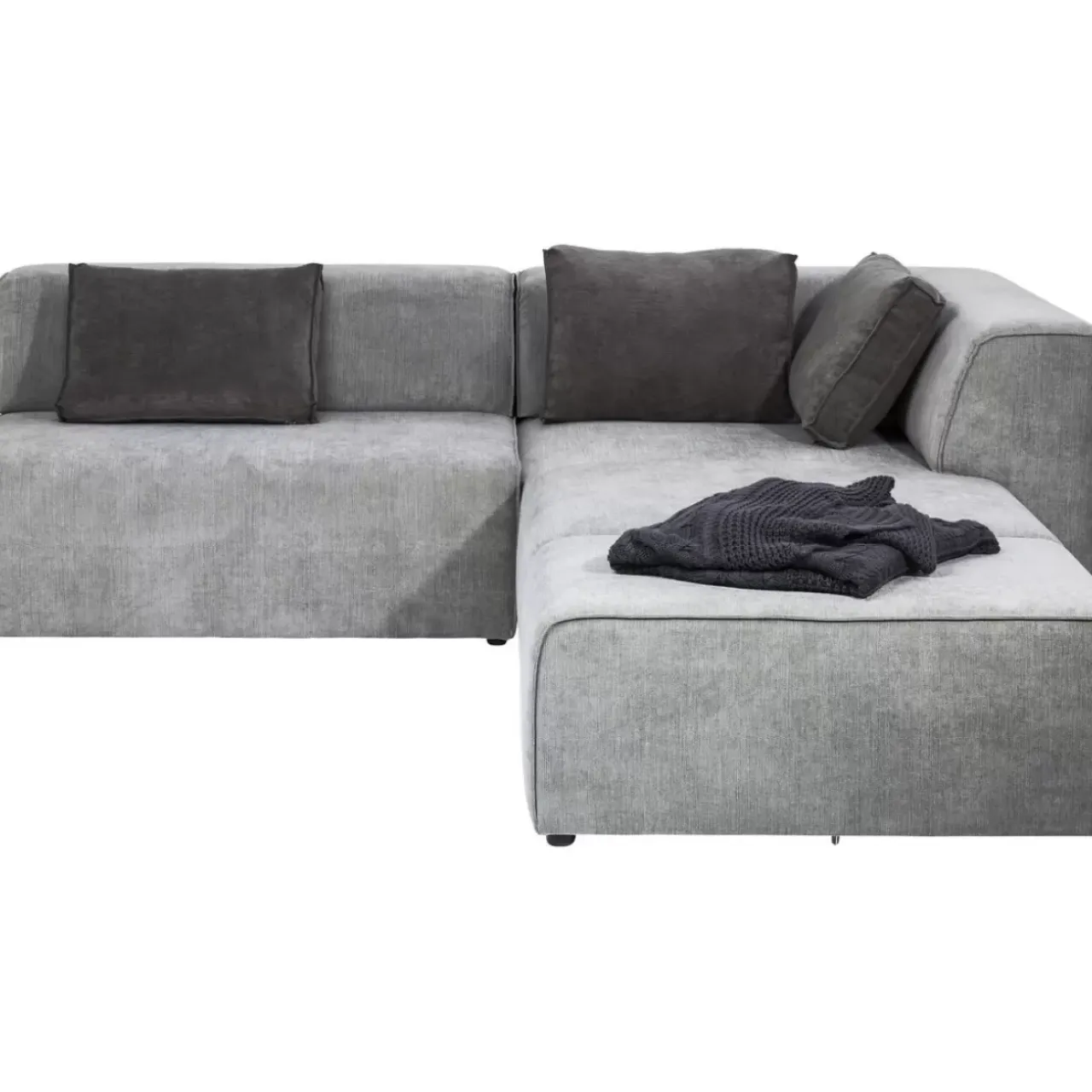 Sofas & Couches-KARE Design Ecksofa Infinity Ottomane Grau Rechts